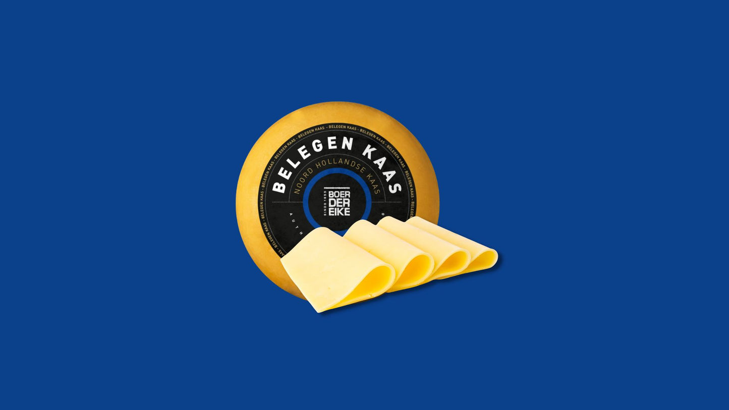 Belegen kaas plakjes